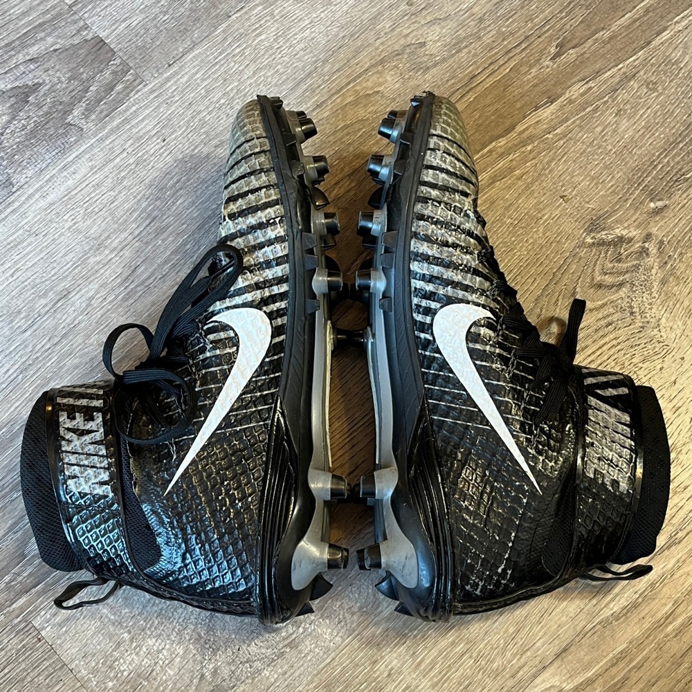 Nike Lunarbeast Elite TD Football Cleats Black White 779422-010 Mens 10